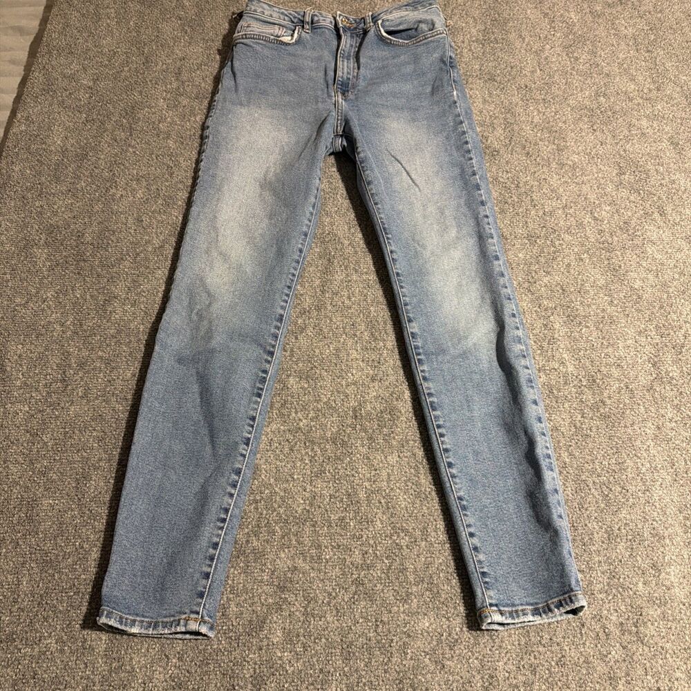 Forever 21 Denim Jeans Womens 29 Blue Straight Stretch Button Zip Pockets
